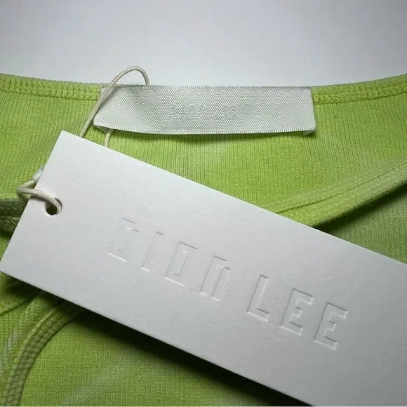 Dion Lee Interlink Mini Dress in Washed Light Zest